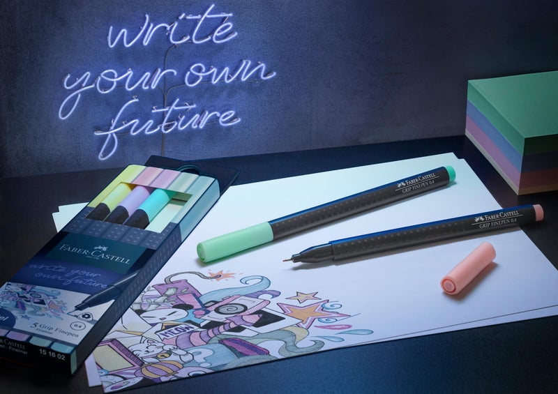 فابير كاستل قلم فابر كاستل جريب فاينبن باستيل - مجموعة من خمسة - Image 2